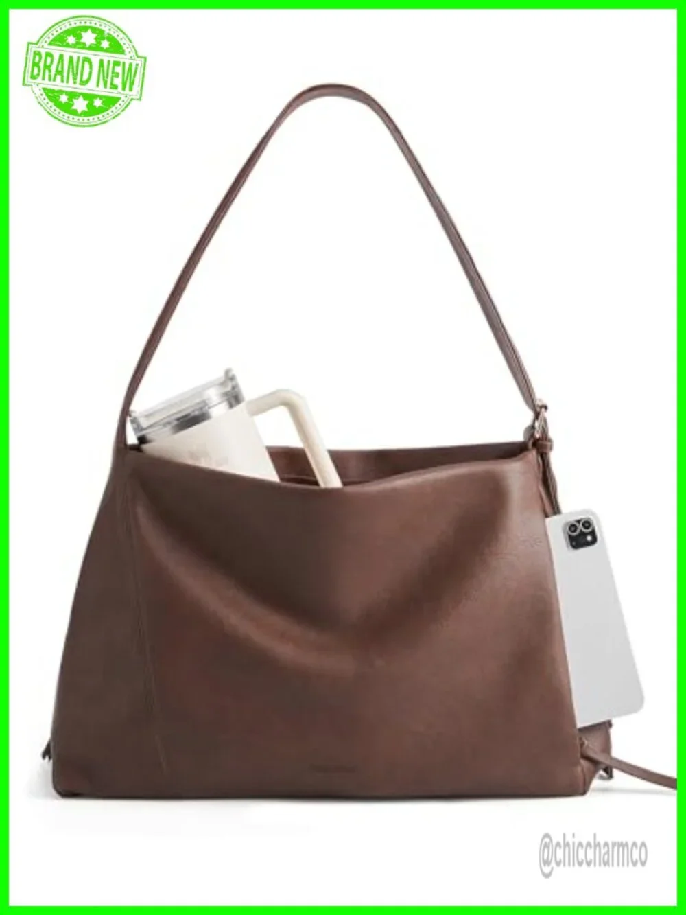Hobo Shoulder Bag Leather Tote Crossbody Purse Adjustable Strap Women